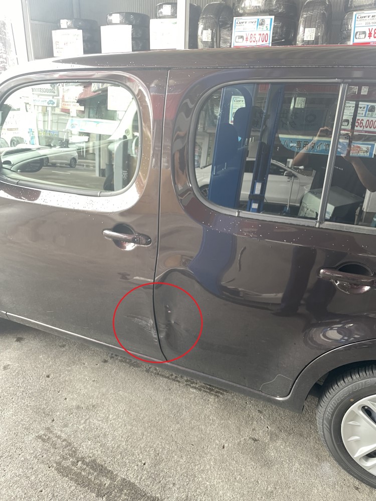 日産キューブ前後ドア交換　静岡で車検、整備の事ならミスタータイヤマン青山